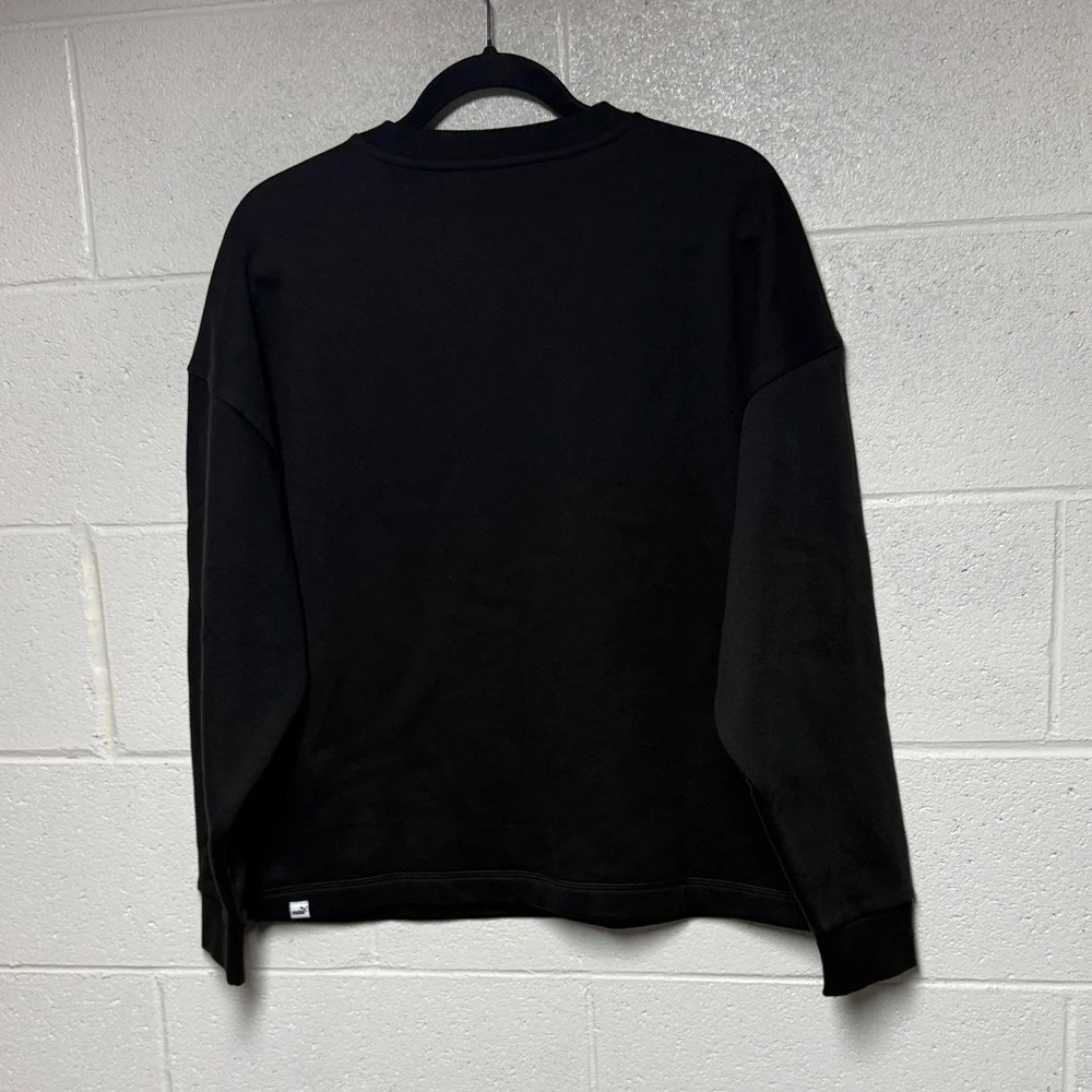 Puma Logo Women’s Crewneck Pullover Fleece Sweatshirt Sz L